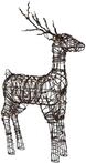 LED-Rattan-Rentier "Deer" ca. 90 x 53 cm, 64 warm white LED Material: Metall/
