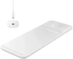 Samsung Wireless Charger Trio induktiv EP-P6300 inkl. 25W Ladekabel white Wei&szlig;