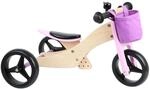 small foot Trike 2 in 1 Rosa aus Holz, Drei-und Laufrad, mit verstellbarem Sitz und