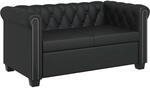 vidaXL Chesterfield Sofa 2-Sitzer Kunstleder Ledersofa Polstersofa Loungesofa
