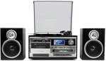 Trevi TT 1072 DAB, 33, 45 und 78 RPM Vinyl-Plattenspieler, Kabelloser Vinyl-Player,