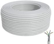 BIGtec CAT 7 Netzwerkkabel Verlegekabel LAN Kabel 50m wei&szlig; CAT7 PiMF S/FTP