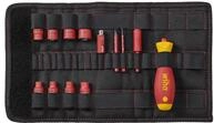 Wiha Schraubendreher und Steckschl&uuml;sseleinsatz 1/4" Set slimVario electric gemischt