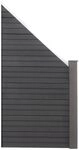 Home Deluxe - WPC Sichtschutzzaun CALLADO - Anthrazit, 1x Schr&auml;gelement - Ma&szlig;e: 91