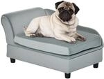 PawHut Hundesofa Hundebett Hundecouch aus Pl&uuml;sch mit Lagerraum, R&uuml;ckenlehne,...