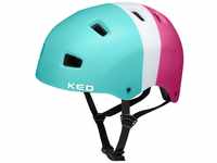 KED Unisex Jugend 5forty Fahrradhelm, 3 Colors Retro Girl, M (54-58cm)