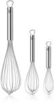 WMF Profi Plus Schneebesen Set 3-teilig, Schneebesen Edelstahl teilmattiert,