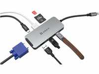 ADAM elements CASA Hub A08 8-in-1 USB-C & Kartenleser-Hub (3X USB A 3.1, 1x...