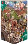 Heye Street Parade, G&ouml;bel & Knorr Puzzle, Brown: 2000 Teile (Dreiecksschachtel