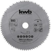 kwb Kreiss&auml;geblatt 250 x 30 mm - Feiner pr&auml;ziser Schnitt - F&uuml;r Holzpaneele,