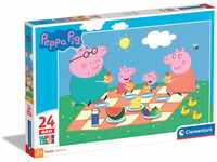 Clementoni 24028 Maxi Peppa Pig – Puzzle 24 Teile ab 3 Jahren, farbenfrohes