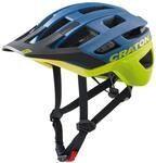 Cratoni Allrace Fahrradhelm Trail Endurohelm Bikehelm Allround (blau-gelb, M-L 56-61)