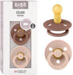 BIBS Colour Schnuller 2er-Pack, BPA-frei, Kirschform Nippel. Naturkautschuk/Latex,