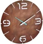 TFA Dostmann Analoge Funk-Wanduhr Contour, Funkuhr, Designuhr, Rost-Optik, &Oslash; 350 x H