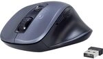 Renkforce Ergonomische Maus Bluetooth&reg;, Funk Optisch Grau 7 Tasten 1600 DPI