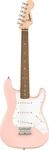 Fender Squier Mini Strat LRL SHP 3/4 E-Gitarre, Schale Rosa, Inklusive kostenloser
