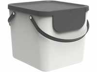 Rotho Albula Mülltrennungssystem 40l für die Küche, weiss, Kunststoff