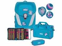 Scout Sunny II Schulranzen Set 4 tlg. mit Funny Snaps Dolphins