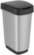 Rotho Twist M&uuml;lleimer mit Deckel 25l | Abfalleimer K&uuml;che und Recycling Center | mit