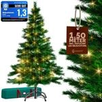 CASARIA&reg; Weihnachtsbaum k&uuml;nstlich 150 cm Lichterkette 100 LED Tannenbaum mit