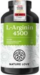 NATURE LOVE&reg; L-Arginin - 365 Kapseln - Hochdosiert: 4500mg HCL (davon 3.750 mg