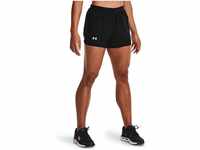 Under Armour Damen Kurz Fly by 2.0 2-In-1-Shorts, Black/Reflective (001), L,