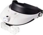 TOOLCRAFT Kopflupe I LED-Beleuchtung I 5 austauschbare Linsen I Handwerk I Hobby I