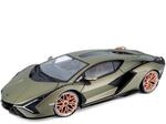 Bburago Lamborghini Sian FKP 37: Modellauto im Ma&szlig;stab 1:18, T&uuml;ren, Kofferraum und