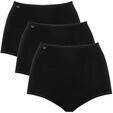 Sloggi Damen Unterhose 24/7 Cotton Maxi , Baumwolle, 3-Pack, 52, Schwarz