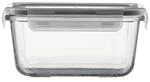 JENAER GLAS 118312 Transparente Quadratische Box mit einem Klick Deckel, 0,55 ltr