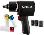 STIER Druckluft Schlagschrauber 17-BBS, Satz 8-teilig, max. L&ouml;semoment 1.756...