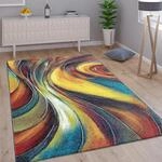 Paco Home Teppich Modern Designer Teppich Bunter Farbmix Gemustert Mehrfarbig,