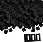 Simba 104114120 - Blox, 1000 Schwarze Bausteine f&uuml;r Kinder ab 3 Jahren, 4er Steine,