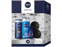 NIVEA MEN Sport Geschenkset, Geschenk für Männer mit Pflegedusche, Shampoo,
