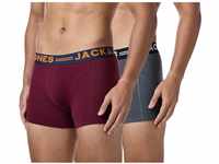 JACK & JONES Herren Jaclichfield 3 Pack Boxer Slips - Burgundy/Grau - M