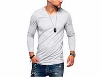 JACK & JONES Herren Langarmshirt Infinity Longshirt V-Neck T-Shirt Casual Basic...