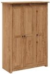 vidaXL Panama-Kiefer Kleiderschrank 3-T&uuml;rig Dielenschrank Garderobenschrank