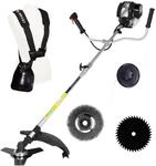 BRAST&reg; 4-Takt Benzin 2 in 1 Motorsense Freischneider Sense Rasen-Trimmer