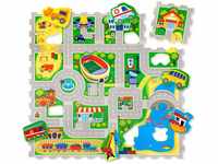 Hakuna Matte Puzzlematte für Babys Stadt 1,2x1,2m – 16 Puzzlematten mit...