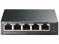TP-Link TL-SF1005LP 5-Port Fast Ethernet PoE Switch (4 davon mit PoE-Unterstützung,