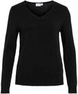 Vila Clothes Damen Pullover VIRIL L/S V - Neck Knit TOP - NOOS 14042769, Einfarbig,