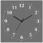 ARTLAND Wanddeko Wanduhr ohne Tickger&auml;usche Alu Funkuhr 30x30 cm Quadratisch Lautlos
