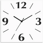 ARTLAND Wanddeko Wanduhr ohne Tickger&auml;usche Alu Funkuhr 30x30 cm Quadratisch Lautlos