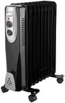 Gutfels HR 32009 sw &Ouml;l-Radiator | 3 Heizstufen | 9 Rippen | 2000 Watt Leistung 