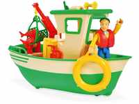 Simba 109251074 - Feuerwehrmann Sam Charlies Fischerboot, mit Charlie Figur,