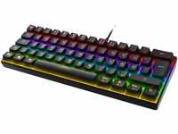 DELTACO GAMING DK430 – Mechanische Gaming Tastatur (RGB Beleuchtung, 60%, Red