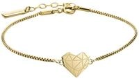 LIEBESKIND Damen Armband Herz Edelstahl Silber 20 cm (gold)