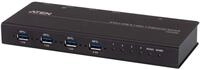 ATEN US3344I 4x4 USB 3.1 Gen.1 Switch, Industrie-Umschalter, Schwarz
