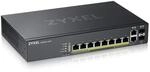 Zyxel Gigabit Ethernet Layer 2 Managed PoE+ Switch mit 8 Ports, einem Budget von 180