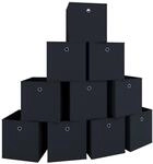 VCM 10er Set Faltbox | Klappbox Stoff Kiste | Faltschachtel | Ma&szlig;e ca. H. 28 x B. 27